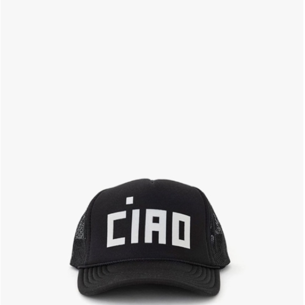 Black Clare V 'CIAO' Trucker Hat